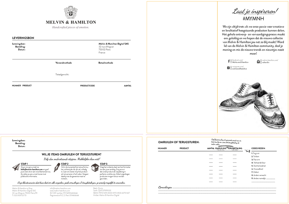dutch shipping invoice example