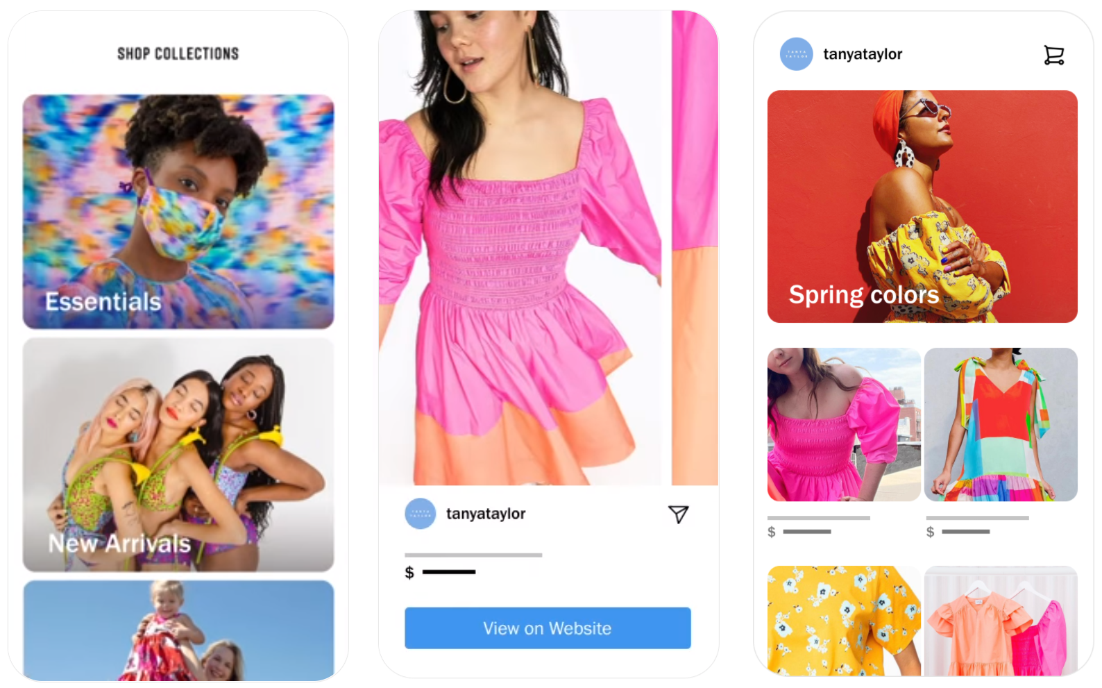 instagram shopping screenshots