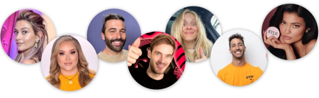 1  million+ influencers