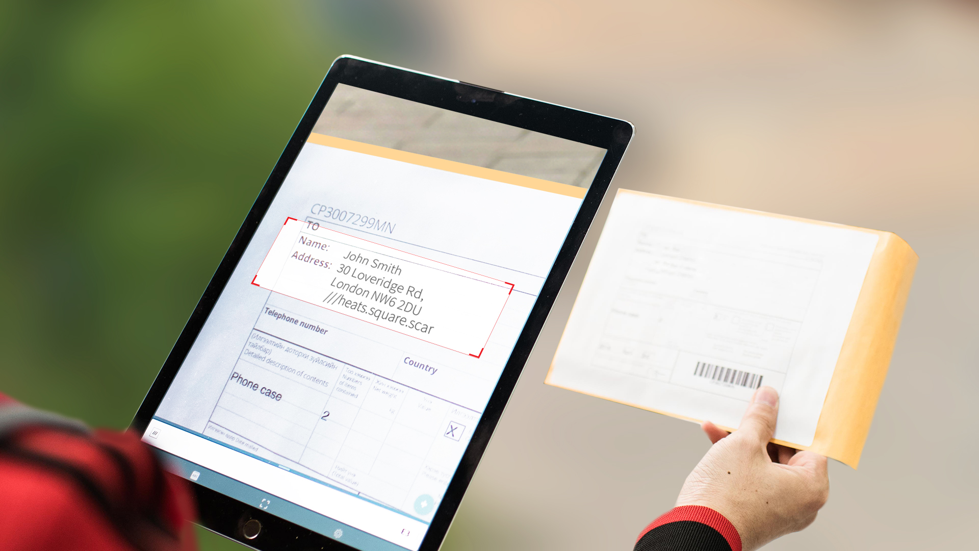 what3words being used by courier for delivery