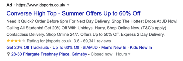 google search example