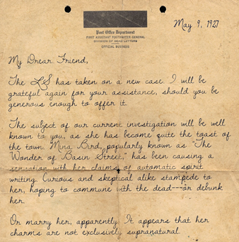 example letter 1927