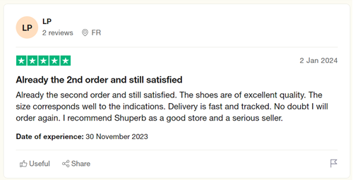 wbys/shuperb review praises delivery speed and tracking
