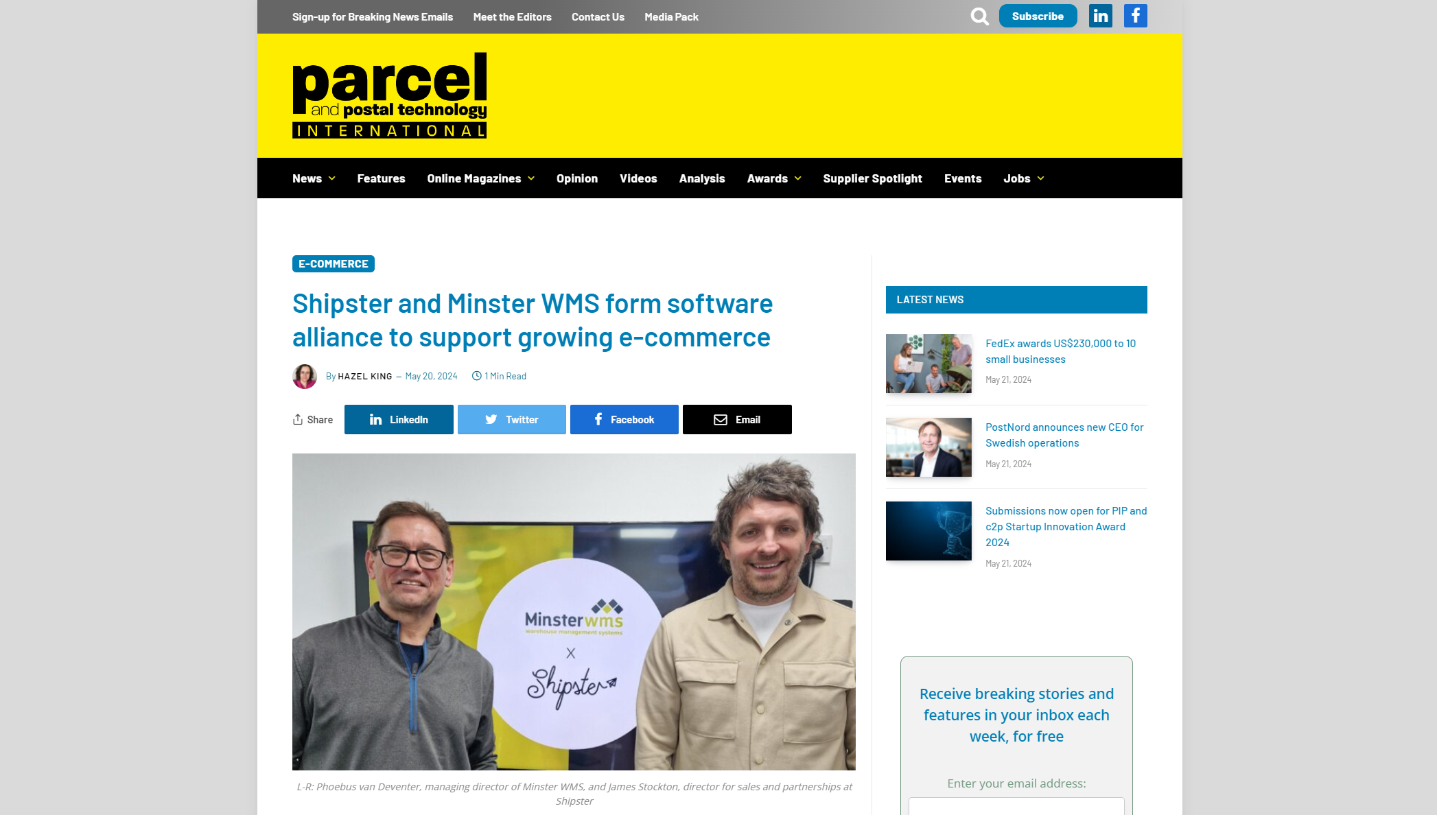 minster wms x shipster coverage preview